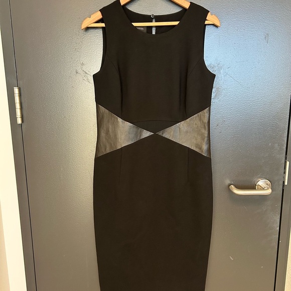 Danier Shift leather panel dress size 8 (12 UK) Italian leather made in 🇨🇦EUC - Picture 14 of 16